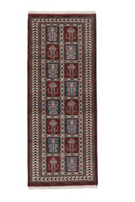  Turkaman Rug 82X200 Authentic
 Oriental Handknotted Runner
 White/Creme/Black (Wool, Persia/Iran)