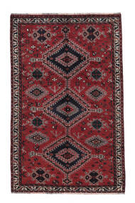  Shiraz Rug 154X241 Authentic
 Oriental Handknotted Black/White/Creme/Dark Red (Wool, Persia/Iran)