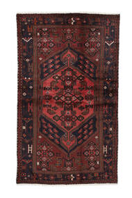 Hamadan Rug 123X206 Black/Dark Red (Wool, Persia/Iran)