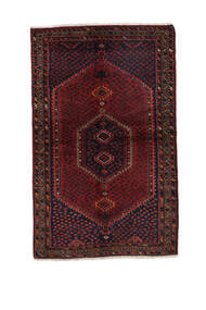 131X210 Hamadan Rug Rug Oriental Black/Dark Red (Wool, Persia/Iran)