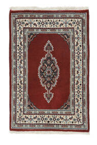  Moud Rug 60X90 Authentic
 Oriental Handknotted Black/White/Creme (Wool/Silk, Persia/Iran)