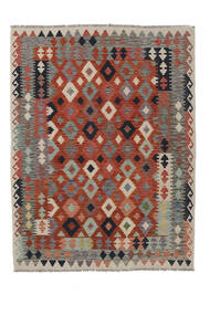  Kilim Afghan Old Style Rug 181X239 Authentic
 Oriental Handwoven Dark Brown/White/Creme (Wool, Afghanistan)