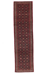  Hosseinabad Rug 84X298 Persian Wool Rug Black/Dark Red Small Rug 