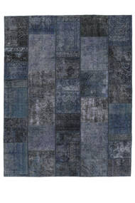  Patchwork - Persien/Iran 204X261 Vintage Persian Wool Rug Black/Dark Blue Rug 
