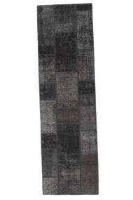  Patchwork - Persien/Iran Rug 74X255 Authentic
 Modern Handknotted Runner
 Black (Wool, )