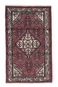  Asadabad Rug 77X128 Authentic
 Oriental Handknotted Black/Dark Red (Wool, )
