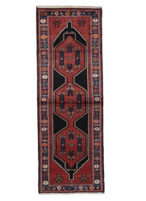 106X298 Hamadan Rug Rug Authentic
 Oriental Handknotted Runner
 Black/Dark Red (Wool, Persia/Iran)