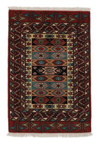  Turkaman Rug 84X122 Authentic
 Oriental Handknotted Black/White/Creme (Wool, Persia/Iran)