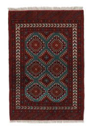 86X125 Turkaman Rug Rug Oriental Black/Dark Red (Wool, Persia/Iran)