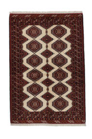  Turkaman Rug 137X196 Authentic Oriental Handknotted Black/Dark Brown (Wool, Persia/Iran)