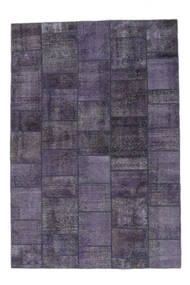  Persian Patchwork Rug 204X300 Black/Dark Purple 
