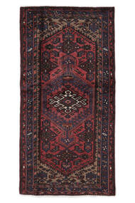 102X200 Hamadan Rug Oriental Black/Dark Red (Wool, Persia/Iran)