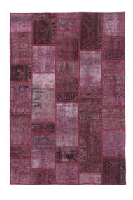 Patchwork - Persien/Iran Rug 140X208 Dark Pink/Black (Wool, Persia/Iran)