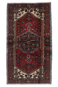  Hamadan Rug 100X180 Authentic Oriental Handknotted Black/Dark Red (Wool, )