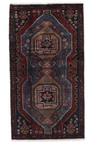  Hamadan Rug 96X178 Authentic
 Oriental Handknotted Black/White/Creme (Wool, Persia/Iran)