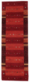  Gabbeh Indo Rug 80X250 Authentic
 Modern Handknotted Hallway Runner
 Dark Red/Black (Wool, India)