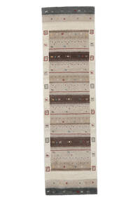  Gabbeh Indo Rug 80X300 Authentic
 Modern Handknotted Runner
 White/Creme/Light Brown (Wool, India)