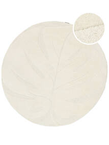  Monstera - Off-White Rug Ø 150 Modern Round White/Creme (Wool, India)