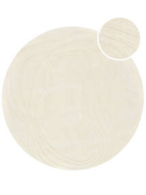  Soft Hill - Off-White Rug Ø 200 Modern Round White/Creme/Yellow (Wool, India)