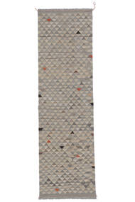  Kilim Ariana Trend Rug 83X288 Authentic
 Modern Handwoven Runner
 White/Creme/Dark Grey (Wool, Afghanistan)