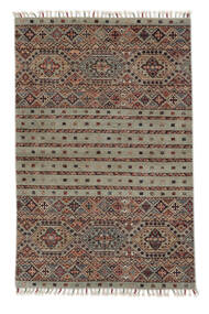  Shabargan Rug 99X151 Authentic
 Oriental Handknotted Dark Brown/Black/White/Creme (Wool, Afghanistan)