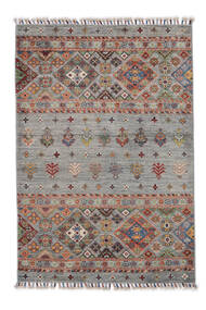 Shabargan Rug 88X128 Authentic Oriental Handknotted Dark Grey/Dark Brown/White/Creme (Wool, Afghanistan)