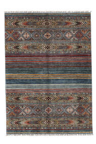  Shabargan Rug 170X237 Authentic
 Oriental Handknotted Black/Dark Brown/White/Creme (Wool, Afghanistan)