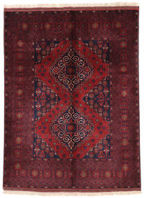 140X187 Kunduz Rug Oriental Black/Dark Red (Wool, Afghanistan)