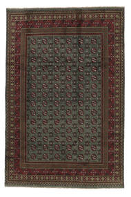  Afghan Rug 193X292 Authentic
 Oriental Handknotted Black/White/Creme (Wool, Afghanistan)