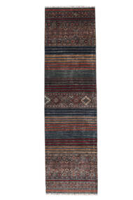  Shabargan Rug 81X289 Authentic
 Oriental Handknotted Runner
 White/Creme/Black (Wool, Afghanistan)