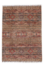  Shabargan Rug 126X175 Authentic
 Oriental Handknotted Dark Brown/White/Creme (Wool, Afghanistan)