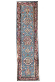 Kazak Rug 80X293 Authentic
 Oriental Handknotted Runner
 White/Creme/Dark Brown (Wool, Afghanistan)