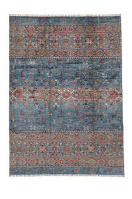  Shabargan Rug 209X289 Authentic
 Oriental Handknotted White/Creme/Black (Wool, Afghanistan)