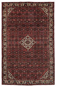 Hosseinabad Fine Rug 208X325 Black/Dark Red (Wool, Persia/Iran)