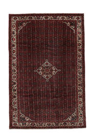  Oriental Hosseinabad Rug 200X306 Black/Dark Red (Wool, Persia/Iran)