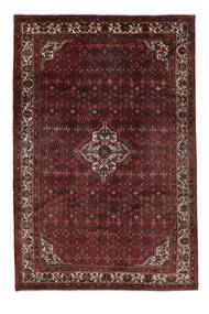  Oriental Hosseinabad Rug 202X305 Black/Dark Red (Wool, Persia/Iran)