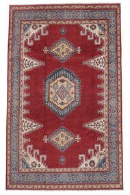 193X311 Kazak Fine Rug Rug Authentic Oriental Handknotted Dark Red/Brown (Wool, Afghanistan)