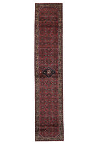  Hosseinabad Rug 87X423 Persian Wool Rug Black/Dark Red Small Rug 