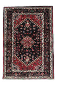  103X148 Hamadan Rug Handknotted Rug Black/Dark Red Persia/Iran 