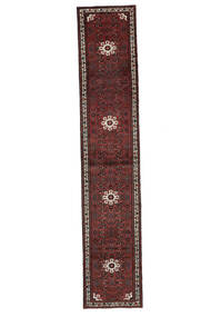  Hosseinabad Rug 80X405 Persian Wool Rug Black/Dark Red Small Rug 