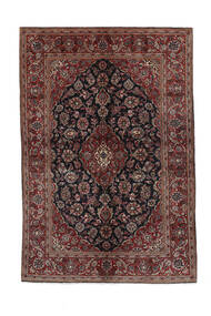  Keshan Rug 143X213 Authentic
 Oriental Handknotted Black/White/Creme/Dark Brown (Wool, Persia/Iran)