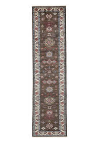  Kazak Ariana Rug 79X302 Authentic Oriental Handknotted Hallway Runner White/Creme/Black (Wool, Afghanistan)