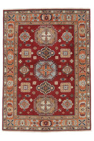  Kazak Rug 143X205 Authentic
 Oriental Handknotted Dark Brown/White/Creme (Wool, Afghanistan)