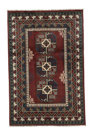  Afghan Rug 121X184 Authentic Oriental Handknotted Black/White/Creme (Wool, Afghanistan)