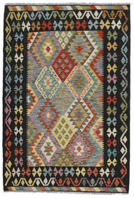  Kilim Afghan Old Style Rug 125X183 Authentic
 Oriental Handwoven Black/Dark Brown (Wool, Afghanistan)