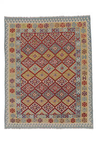  Kilim Afghan Old Style Rug 185X233 Authentic
 Oriental Handwoven Dark Brown/White/Creme (Wool, Afghanistan)