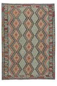  Kilim Afghan Old Style Rug 214X299 Authentic
 Oriental Handwoven Brown/Dark Green (Wool, )