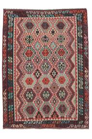 212X292 Kilim Afghan Old Style Rug Rug Oriental Dark Red/Black (Wool, Afghanistan)