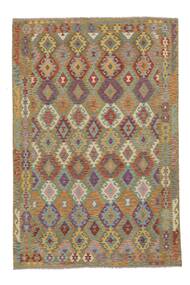  Kilim Afghan Old Style Rug 205X296 Authentic
 Oriental Handwoven Beige/Dark Brown (Wool, Afghanistan)