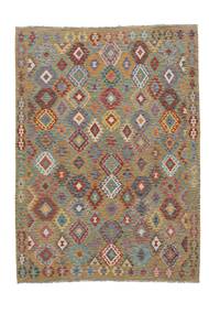  Kilim Afghan Old Style Rug 213X292 Authentic
 Oriental Handwoven Brown/Dark Yellow (Wool, )